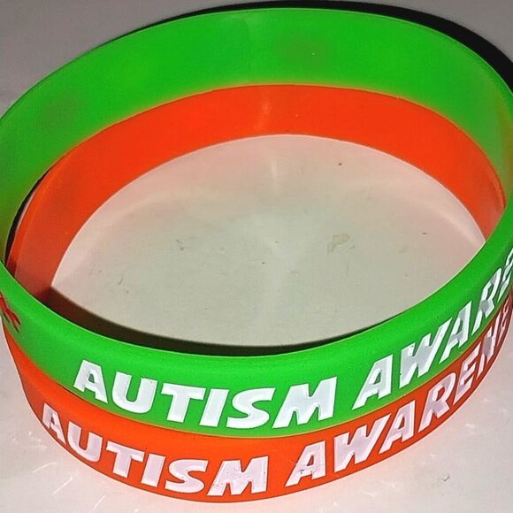 Puzzle Piece Autism Awareness Bracelets 2 pack set - Picture 2 of 6